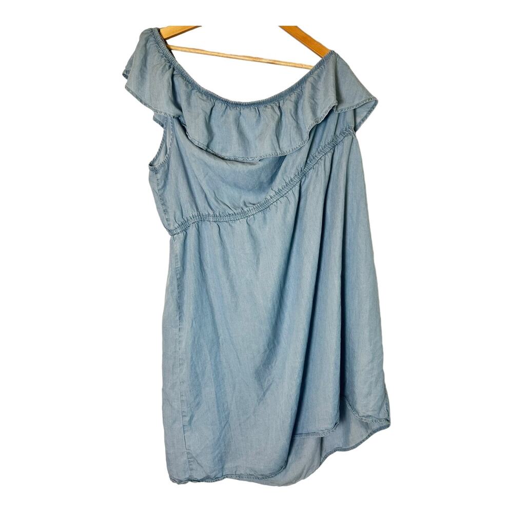 Old Navy Blue Chambray over the shoulder mini  Dress XX Large